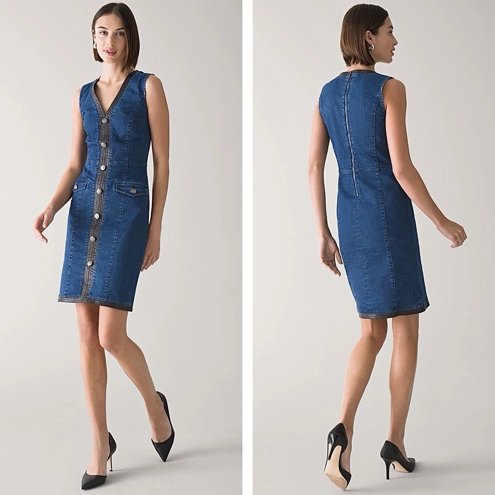 WHBM Blue Denim Dress Size 14